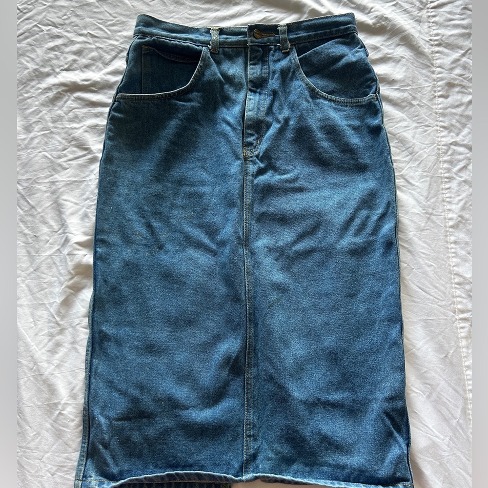 Blue Denim Midi Skirt Size 13